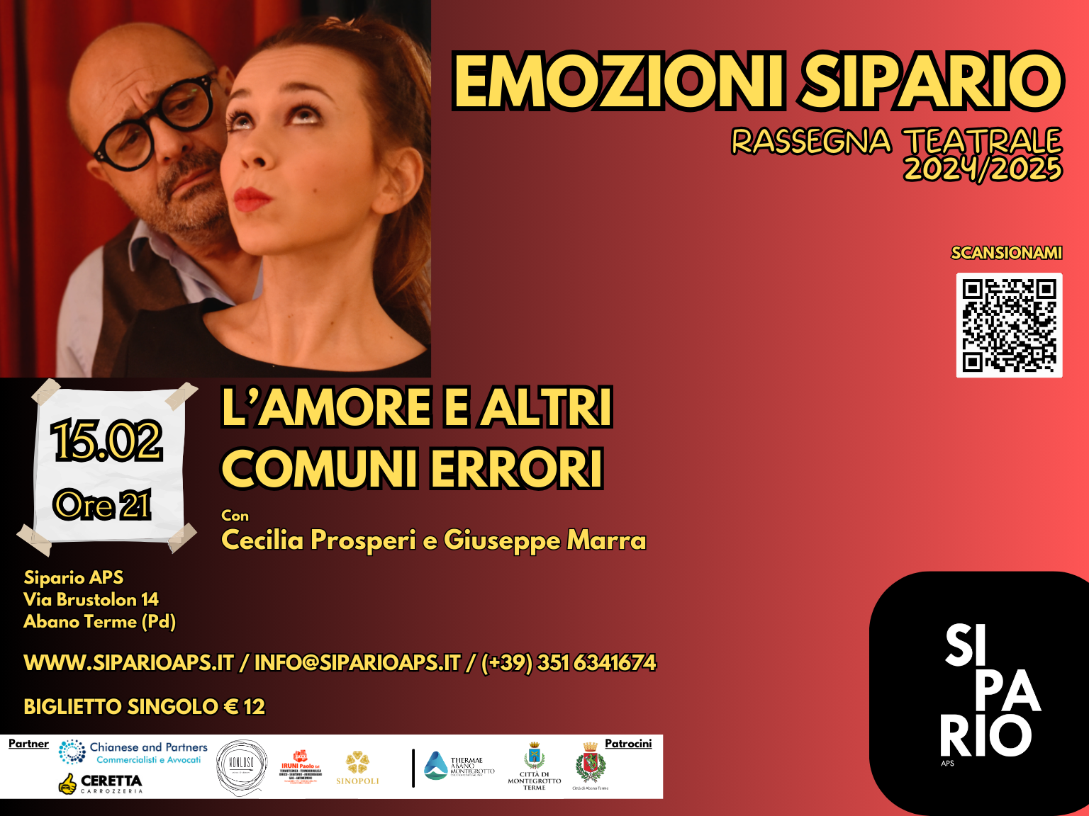 L’AMORE E ALTRI COMUNI ERRORI – Rassegna Teatrale EMOZIONI SIPARIO