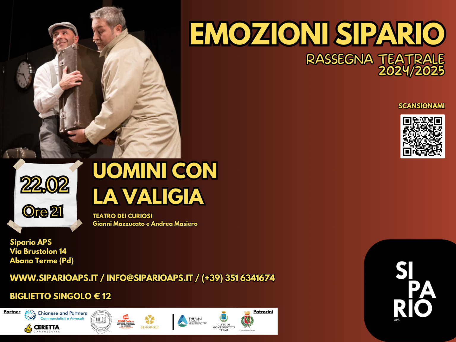 UOMINI CON LA VALIGIA – Rassegna Teatrale EMOZIONI SIPARIO